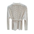 thumbnail image 5 of Cardigan Sweaters for Women Long Sleeve Button Waist Tie Crochet Knitted Sweater Jacket Coat Womens Cardigan Sweaters, 5 of 6