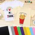 thumbnail image 2 of Lya Vinyl 50 Sheets Heat Transfer Vinyl Bundles, 12" x 10" Iron on for T-Shirts, 18 Assorted Colors, 2 of 5