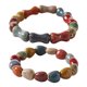 thumbnail image 1 of Paquete de 2 pulseras de cerámica coloridas, estilo étnico simple, variedad de formas, cadena de mano elástica para mujeres y niñas, 1 of 6
