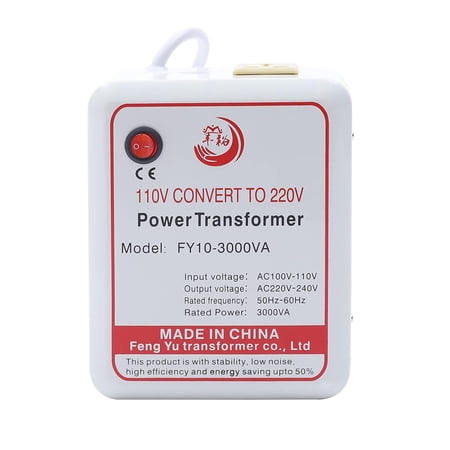 3000 Watt Voltage Converter Transformer Step Up 110V to 220V or Step Down 220V to 110V Power Converter Adapter for use in The United States for European and Asian Household appliances