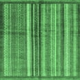thumbnail image 1 of Ahgly Company Indoor Square Abstract Emerald Green Modern Area Rugs, 3' Square, 1 of 4