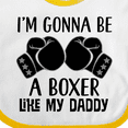thumbnail image 4 of Inktastic Boxer Like Daddy Boxing Boys or Girls Baby Bib, 4 of 4