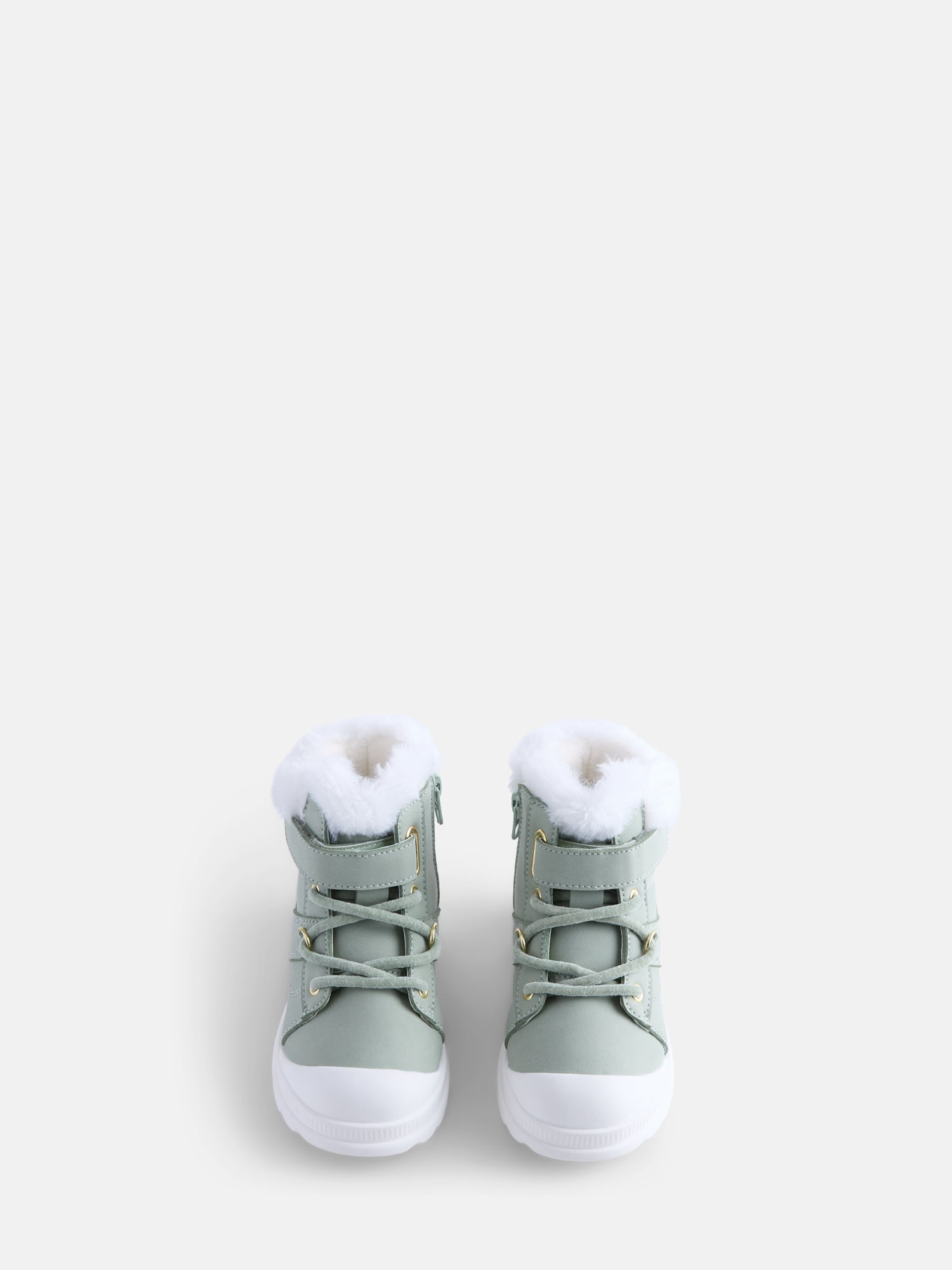 Wonder Nation Baby and Toddler Girls Winter Boots with Faux Fur Lining