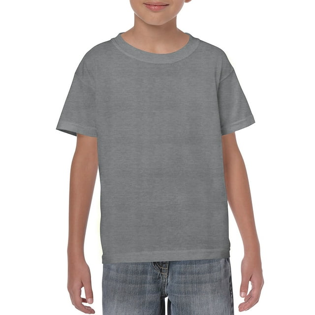 Gildan Youth Heavy Cotton T-Shirt, XL, Graphite Heather