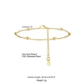 thumbnail image 6 of Silvora Gold Plated Beaded Chain Anklet for Women Stainless Steel Ankle Bracelet Dainty Adjustable Foot Chain Waterproof Summer Beach Jewelry Gifts for Wife Anniversary, 6 of 6