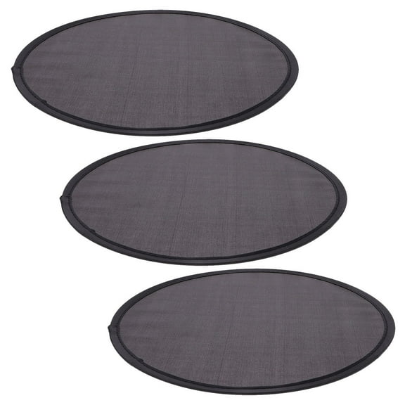 3 Pcs Folding Fan Hand Held Mini Performance Circular Plastic Cloth