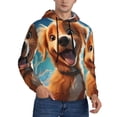 thumbnail image 2 of Sikiie Blue Sky Cute Dog Men's Hoodie, Essentials Hoodie, Sweatshirt, Pullover Hooded Sweatshirt for Men-4X-Large, 2 of 7