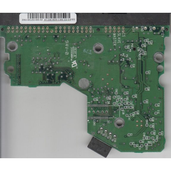 WD400BB-00LNA0, 2061-001292-000 AD, REV A, WD IDE 3.5 PCB