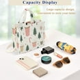 thumbnail image 5 of FORMRS Womens Corduroy Tote Bag Crossbody Shoulder Handbag with Pocket, Beige Christmas Cups, 5 of 7