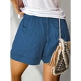 thumbnail image 2 of Drawstring Elastic Waist Shorts, Casual Comfortable Shorts With Pockets For Summer, Women's Clothing, 2 of 5