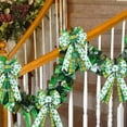 thumbnail image 5 of Nilvkv St.Patrick's Day Decorations Burlap Bow with Shamrocks 197Inch Natural Ribbon for Gift Wrapping Door Wreath and Party Home Decor, 5 of 6