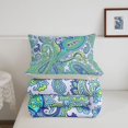 thumbnail image 5 of Erosebridal Navy Paisley Queen Comforter Set,Abstract Design Comforter Sets Queen,3-Piece,1 Comforter and 2 Pillowcases,Light Gray Reversible, 5 of 7