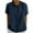Navy, variant on HAiming Women's Cotton Linen Tops Short Sleeved Patchwork Lapel Shirts Plus Size Loose Solid Color Casual Blouses