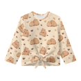 thumbnail image 4 of Garronmavis Cute Capybara Girls Long Sleeve T-Shirts 7-8 Lightweight Kids Crewneck T-Shirts Fall Tops Comfortable Kids Basic Soft Long Sleeve Tees Top for Outdoor Activities, 4 of 7