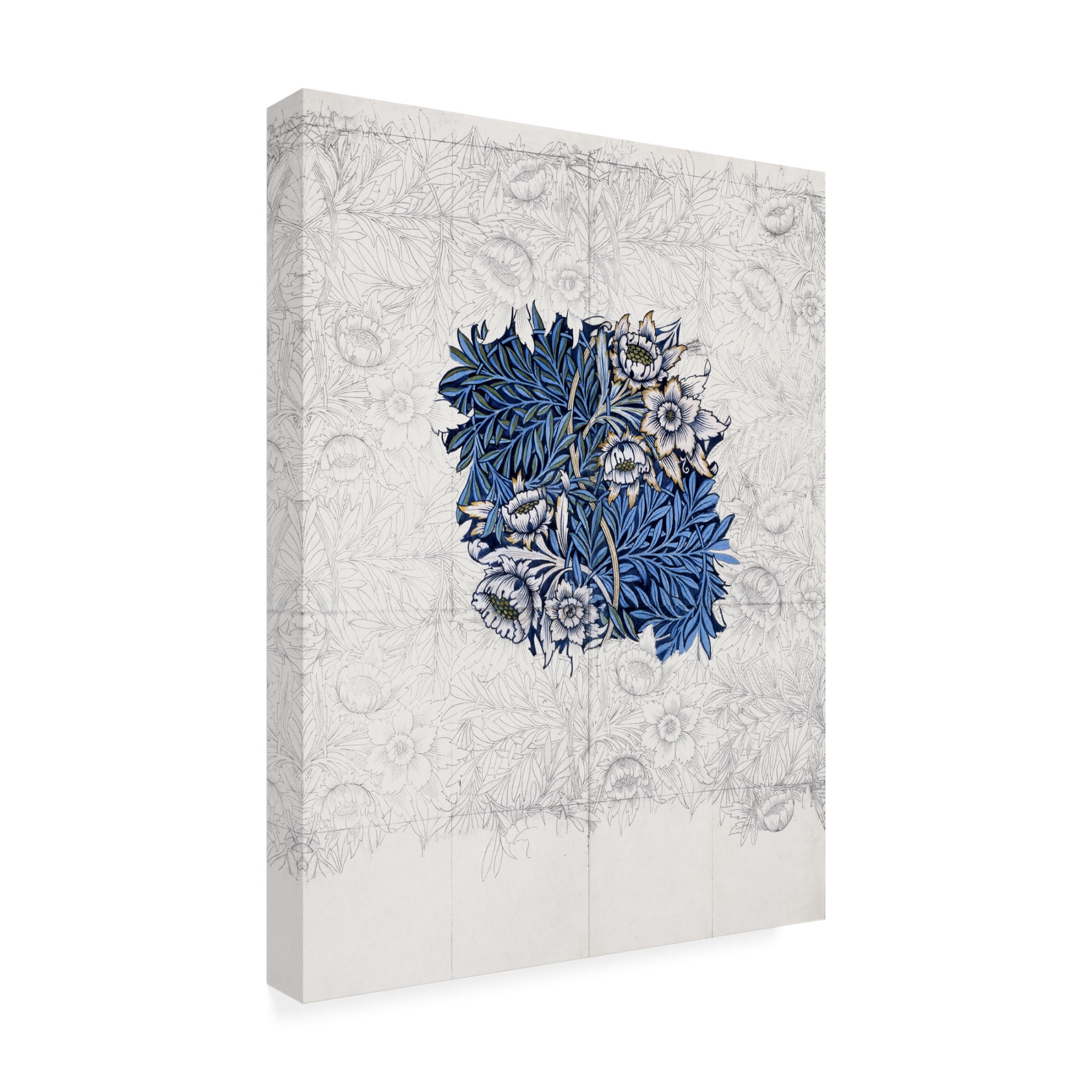 Trademark Fine Art William Morris  Wm Morris Floral Pattern Studies III Canvas Wall Art