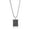 Silver, variant on Men's Gold Plated Chevron Design Necklace in Stainless Steel - Hypoallergenic Necklace for Men - Fine Rectangle Pendant Necklace