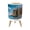 Color 2, variant on Small Trash Can with Lid Sunrise By Lake 1.8 Gallon Dog Proof Trash Can Round Garbage Can Waste Bin Wastebasket for Bathroom Bedroom Living Room