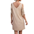 thumbnail image 2 of Gvmfive Women Dresses Lace Half Sleeve V-Neck Casual Party Dress, 2 of 3