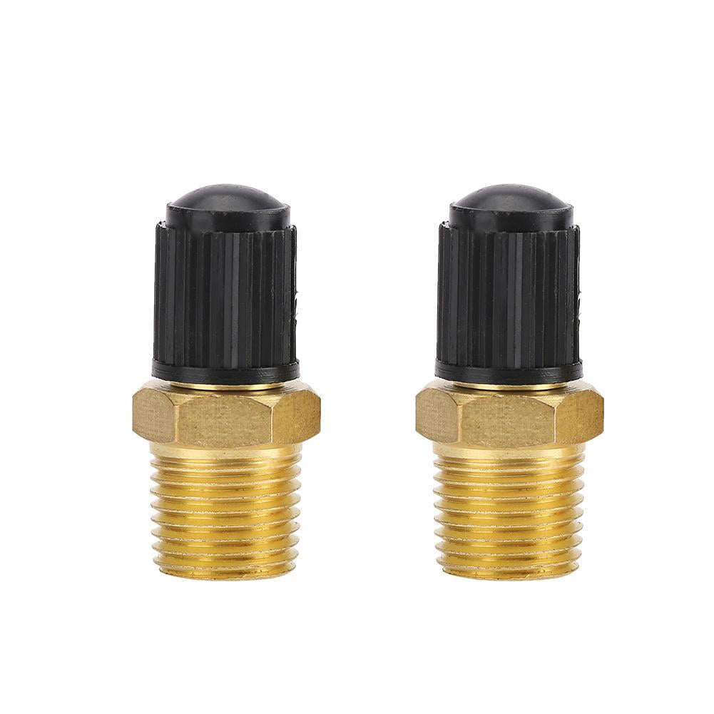 2Pcs 1/8" NPT MPT Solid Brass Air Compressor Tank Fill Valve Schrader