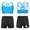 Light Blue&Black, variant on YONGHS Kids Girls Tankini Swimsuit Gymnastics Dance Sports Bra Crop Tops and Booty Shorts 2Pcs Set Light Green 6