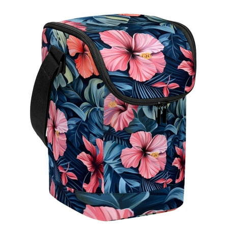 

Anna Cowper Stand-up Picnic Bag for Women/Men Travel Shopper Large Capacity Food Delivery Bag Handbag Insulation Bag Flowers Leaves