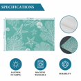 thumbnail image 6 of Teal Coastal Placemats Set of 4, Starfish Coral Summer Beach Ocean Placemats for Dining Table, Place Mats for Kitchen Tabletop, Waterproof Wipeable Dining Table Mats Set, 6 of 9