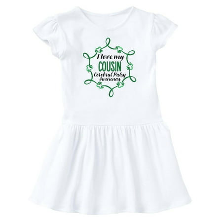 

Inktastic I Love My Cousin Cerebral Palsy Awareness Gift Baby Girl Dress