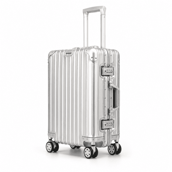 Gliderra All Aluminum Carry on Luggage 20 inch Lightweight Durable Suitcase Silver