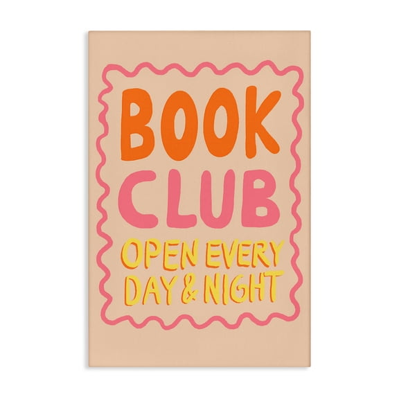 Book Club Day & Night Canvas Wall Art, design by Florentina Dolci