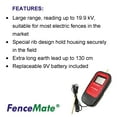 FenceMate Charger Electric Fence Voltage Meter, Range 19.9 kV, Large LCD Display, 9V Battery