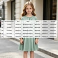 thumbnail image 5 of WXFAZCVU Girls Long Sleeve Dress Crewneck Casual Party Dresses Kids Back to School Outfits Size 10-11 Years, 5 of 5