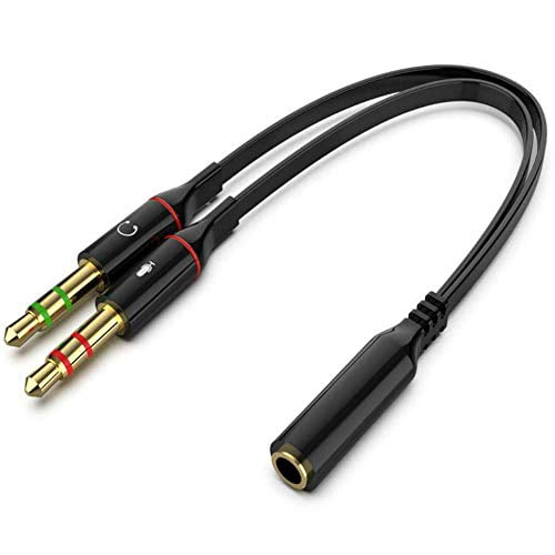 Headphone Splitter 3-Pack Certified Stereo Audio Jack Splitter Cable for Computer 3.5mm Female to 2 Dual 3.5mm Male Headphone Mic Audio Y Splitter Cable Smartphone Headset to PC Adapter 