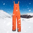 thumbnail image 4 of Monos de esquí para adultos Pantalones de snowboard Pantalones de abrigo de esquí unisex (L para niños) Naranja Monos de abrigo de esquí, 4 of 7