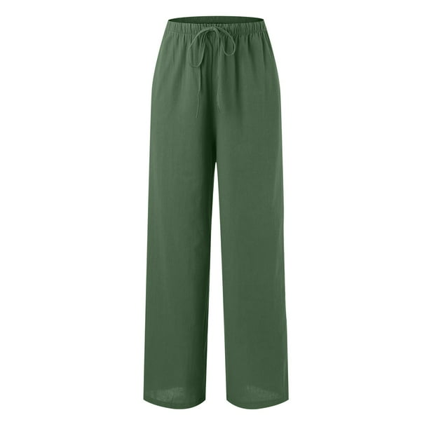 パンツ PHILOSOPHY Women Straight Pants 03175749 GREEN HBFAGFB High Waisted Pants Womens Fashion Wide Leg Pants