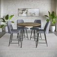 thumbnail image 2 of Jofran Maddox Mid-Century Modern Faux Leather Upholstered Counter Height Barstool (Set of 2), 2 of 7