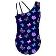 thumbnail image 3 of TiaoBug Kids Girls One Piece Dance Leotards Sleeveless Print Bodysuit Swimwear, 3 of 3