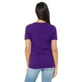 thumbnail image 2 of Le T-Shirt à Manches Courtes Col en V Décontracté pour Femmes Bella + Canvas - Violet - TG, 2 of 3