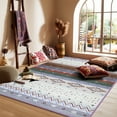 thumbnail image 4 of Wellber Area Rugs Boho Moroccan Rug for Bedroom Living Room Nursery Decor Fluffy Carpet,8'x10',Purple, 4 of 7