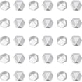 thumbnail image 1 of Cuentas espaciadoras de plata de ley 925, cuentas de poliedro facetadas de metal, accesorios de joyería para pulseras, collares y joyas., 1 of 9