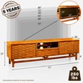 thumbnail image 5 of Acacia Elara TV Stand for TVs up to 75" Media Console Entertainment Center, Caramel, 5 of 9