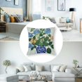 thumbnail image 5 of Acheng Green and Blue Floral Pillow Covers Chinoiserie Porcelain Vase Grand Millenial Outdoor Farmhouse Decorations Decorative Throw Pillows Cases for Home Living Room Set of 2 White 24x24in, 5 of 7
