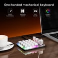 thumbnail image 5 of 16-Key Customizable Programming Keypad, 3 Knobs Macro Mechanical Keyboard, Bluetooth/Wireless/Wired Gaming Pad, White, 5 of 9