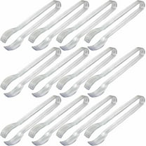 Mini Clear Plastic Tongs, 12ct