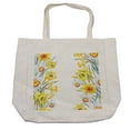 thumbnail image 1 of Daffodil Shopping Bag, Spring Flowers Composition for Blossoming Results Natural Print, Eco-Friendly Reusable Bag for Groceries Beach and More, 15.5" X 14.5", Cream, by Ambesonne, 1 of 2
