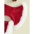 thumbnail image 6 of Bagilaanoe 2Pcs Baby Girl Christmas Costume Toddler Long Sleeve Plush A-line Tops + Flared Pants 6M 12M 18M 24M 3T 4T Kids Cosplay Party Dress UP, 6 of 8