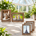 8x10 Walnut Picture Frame 4 Pack Wide Thick Wood Border For Prints ...