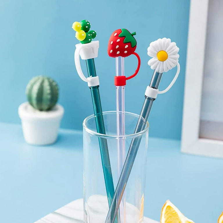 Creative Silicone Straw Plug Reusable Drinking Dust Cap Glass Cup