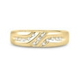 thumbnail image 3 of 10kt Yellow Gold Mens Round Channel-Set Diamond Triple Row Wedding Band Ring, 1/8 Cttw, 3 of 3