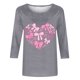 thumbnail image 5 of RKSTN Valentines Gift 3/4 Length Sleeve Womens Tops Oversized Crewneck Valentine Day Loves Heart Graphic Print Short Sleeve T Shirt Womens Casual Plus Size Round Neck Three Quarter Sleeve Tee Shirt, 5 of 6