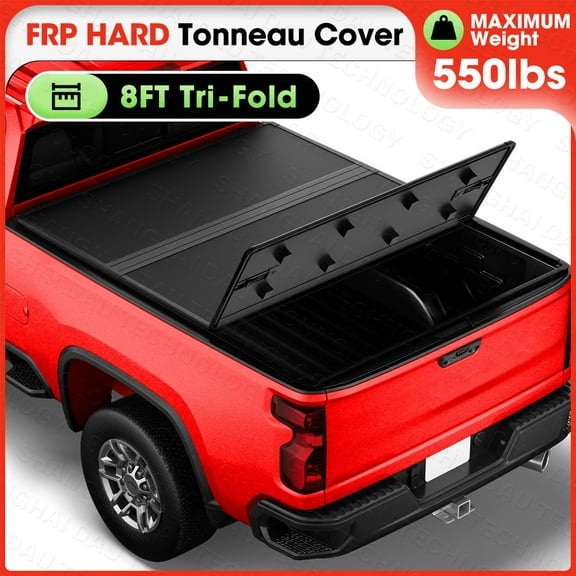 8ft Hard Truck Bed Tonneau Cover for Chevy Silverado GMC Sierra 1500 2500 3500HD